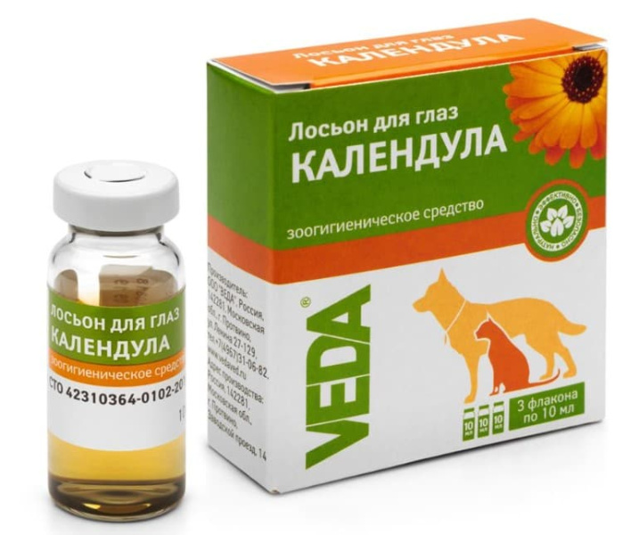 Веда Лосьон для глаз Календула для кошек
