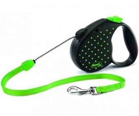 Поводок-рулетка Flexi Color Dots зеленый (трос)