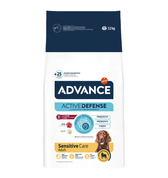 Еда для взрослых собак Сухой корм для собак Advance Dog Adult Sensitive (ягненок и рис)
