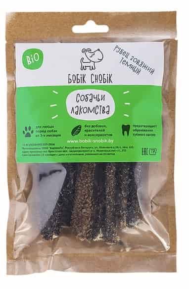 Темный рубец говяжий для собак "Бобик-Снобик" 35 гр (011003)