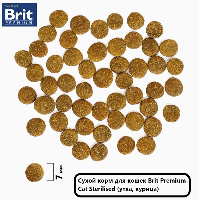 Сухой корм для кошек Brit Premium Cat Sterilised (утка, курица)