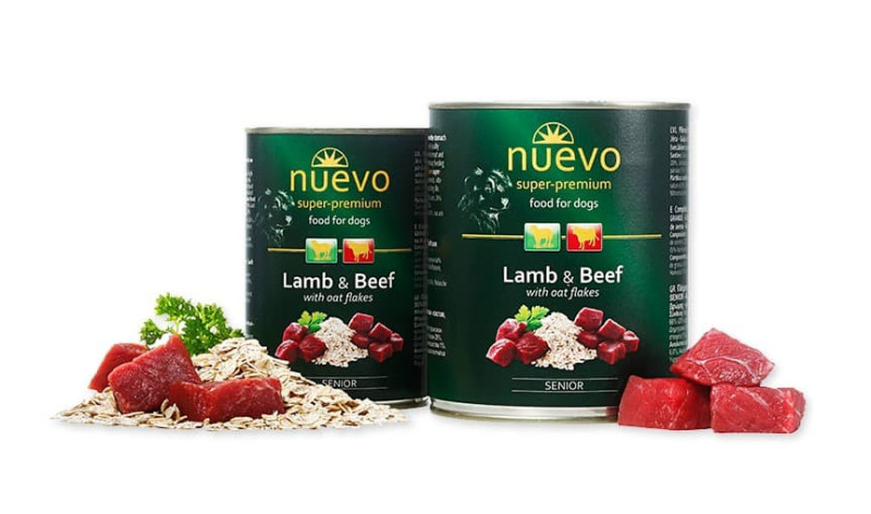 Пресервы для собак Консервы для стареющих собак NUEVO Senior (ягненок, говядина)