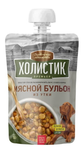 Лакомство для собак Деревенские лакомства Мясной бульон из утки