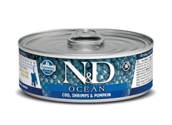 Влажный рацион для котят Farmina N&D Cat Ocean Cod, Shrimp & Pumpkin Kitten