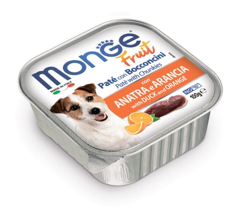 Консервы для собак Monge Fruit Dog Adult (утка, апельсин)