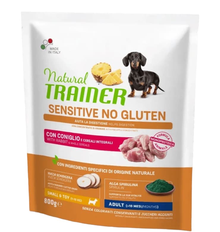 Сухой рацион для собак мелких пород с чувствительным пищеварением Trainer Natural Sensitive No Gluten Small&Toy Adult (кролик) 