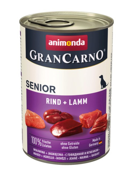Пресервы для стареющих собак Консервы для собак Animonda Gran Carno Senior (говядина, ягнёнок) 400 гр