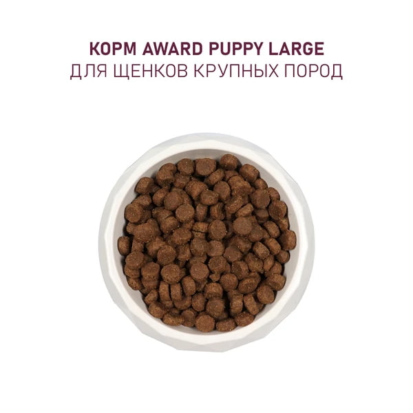 Еда для щенков крупных пород Award Puppy Large (курица, индейка)
