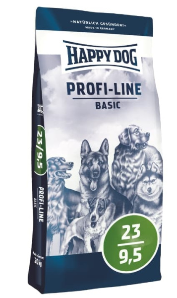 Каталог Сухой корм для собак HAPPY DOG Profi-Line Basic 23/9,5 20 кг (3129) для собак