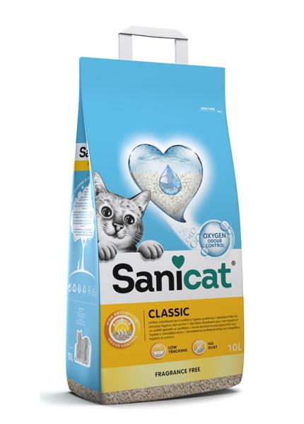 Sanicat Classic unscented (без аромата)наполнитель для кошачьего туалета