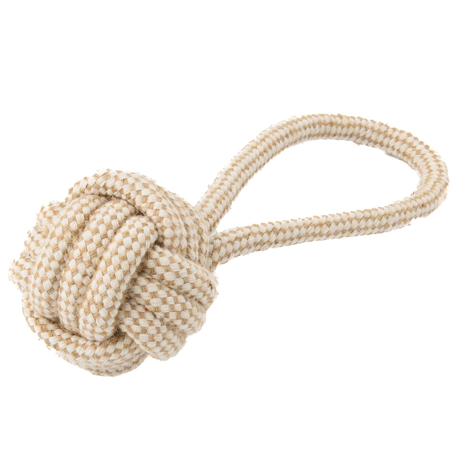 Mr.Kranch Игрушка для собак Мяч из каната, на кольцевом шнуре 23*8 см