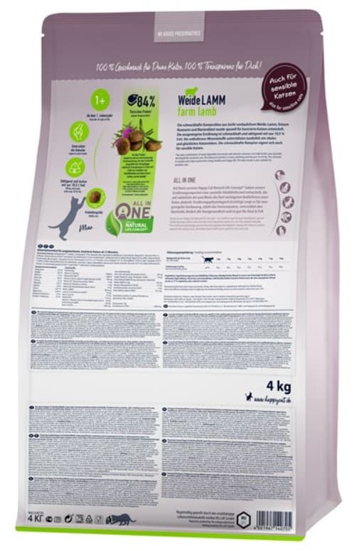 Сухой корм для кошек Happy Cat Sterilised WeideLamm (ягненок) 