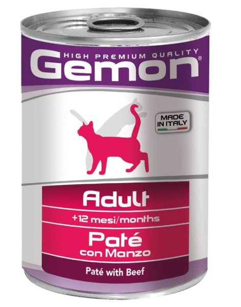 Пища для кота для кошек Gemon Cat Adult (говядина)