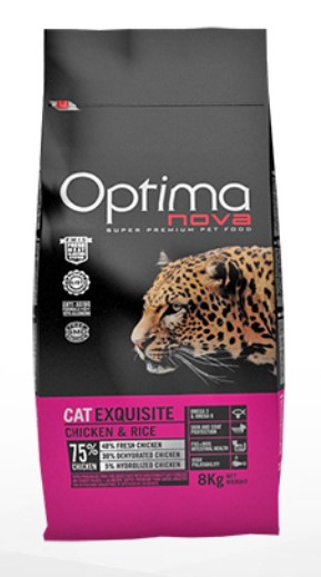 Сухой корм для кошек Optimanova Cat Exquisite Chicken Rice корм для кошек склонных к избыточному весу