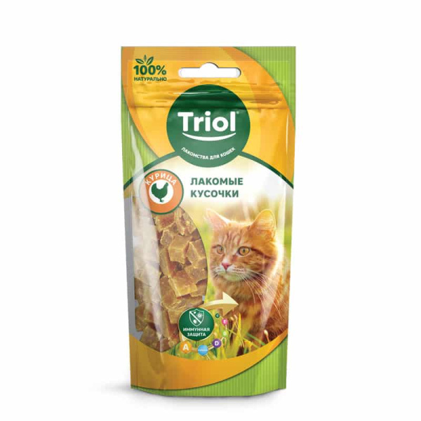 Лакомые кусочки из курицы для кошек TRIOL PT38 40 гр (20171015)