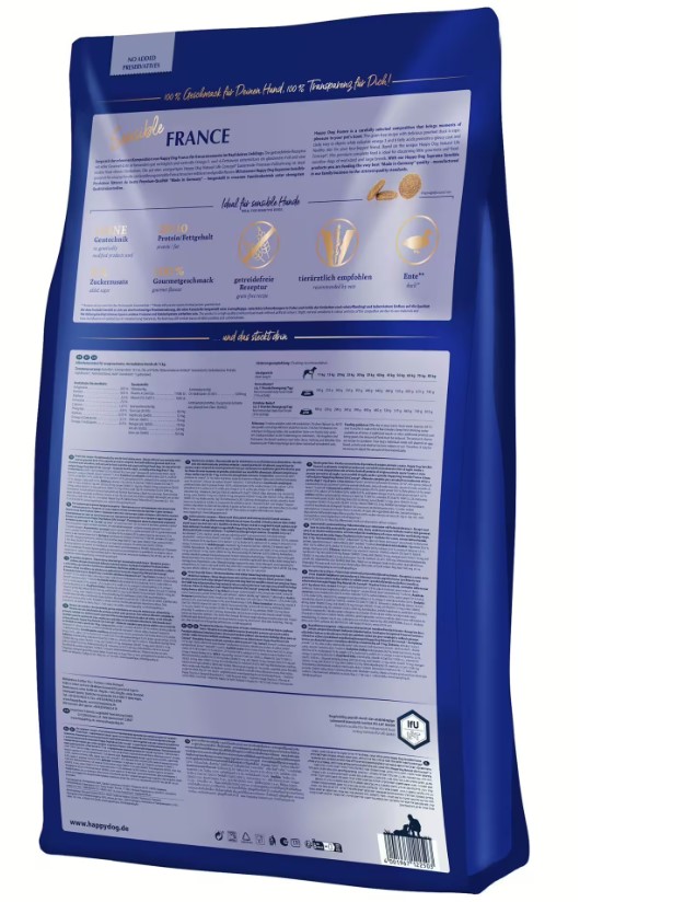 Каталог Сухой корм для собак HAPPY DOG Supreme Sensible France (утка) для собак