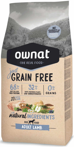 Каталог Сухой корм для собак OWNAT Just Grain Free Adult Dog Lamb (ягненок) для собак