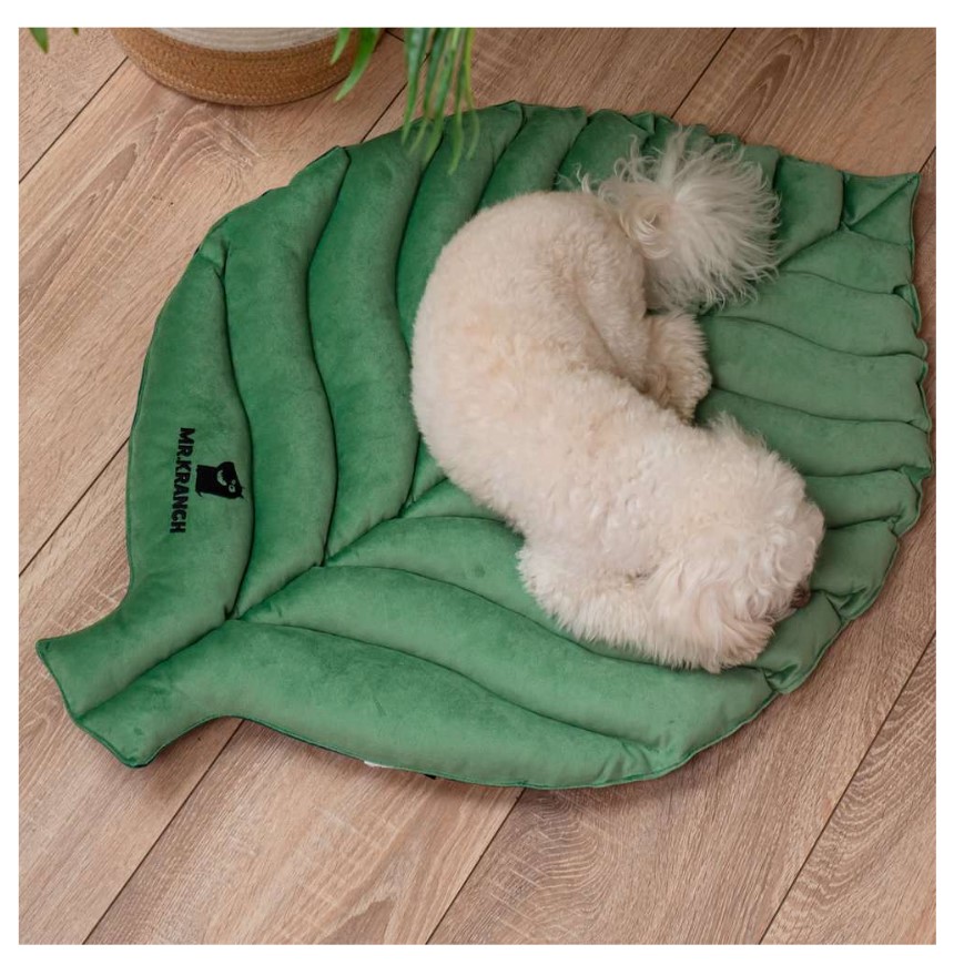 Лежанка Mr.Kranch для собак Листочек большая двусторонняя, размер 120х73х6см