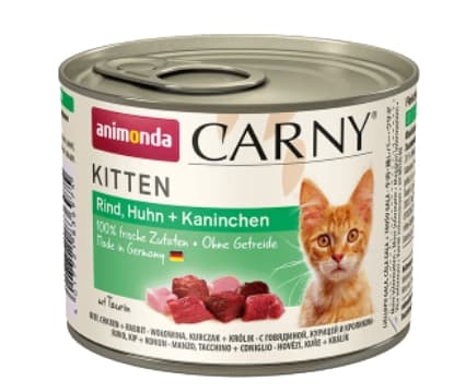 Пресервы для котят Консервы для котят Animonda CARNY Kitten (говядина, курица, кролик)