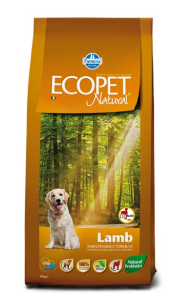 Сбалансированный корм Сухой корм для собак крупных пород Farmina Ecopet Natural Lamb Maxi