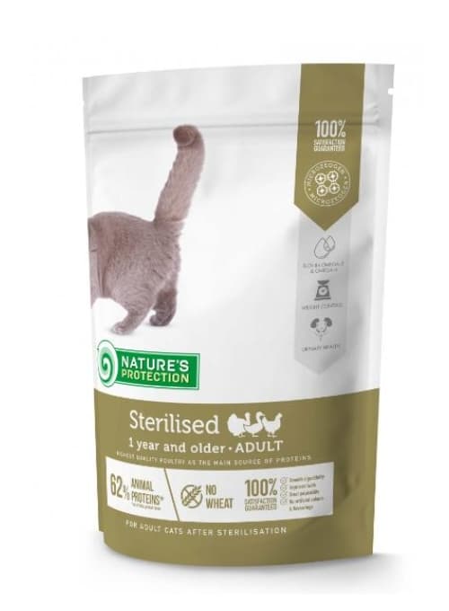 Сухой корм для кошек Nature's Protection Sterilised (Птица)