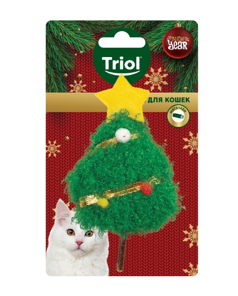 Игрушка для кошек "Пушистая елочка" NEW YEAR