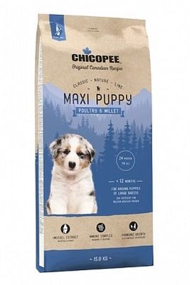 Пища для собак Сухой корм для щенков Chicopee CNL Maxi Puppy Poultry & Millet (птица, просо)