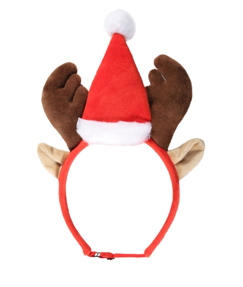 Новогодний ободок для животных "Колпак с рожками" NEW YEAR
