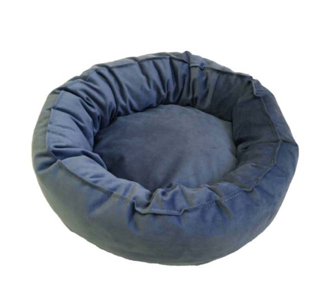 Лежанка круглая со съемным чехлом Тото1 (джинс)