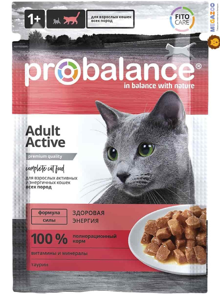 Влажное питание для активных кошек ProBalance Active Cat (курица)