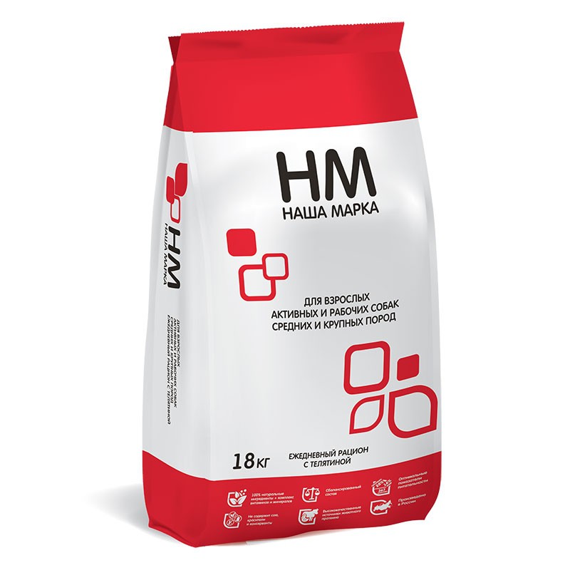 Каталог Сухой корм для собак Наша Марка (активные и рабочие) для собак
