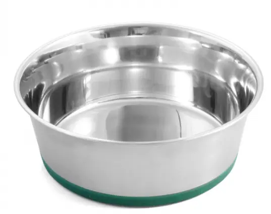 Миска металлическая на резинке утяжеленная TRIOL GREEN