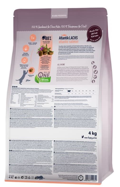 Сухой корм для кошек Happy Cat Sterilised AtlantikLachs (атлантический лосось) корм сухой полнорационный для кастрированного кота 