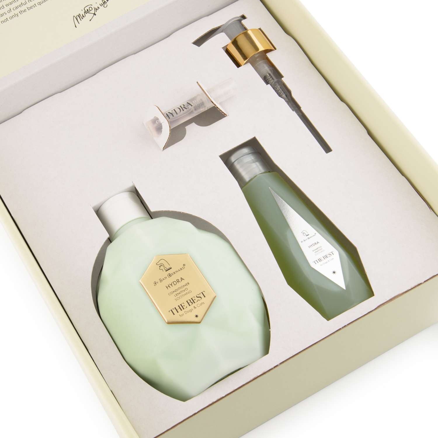 ISB The Best Набор Hydra кондиционер против раздражений и перхоти 500мл, шампунь 120мл + парфюм 2мл