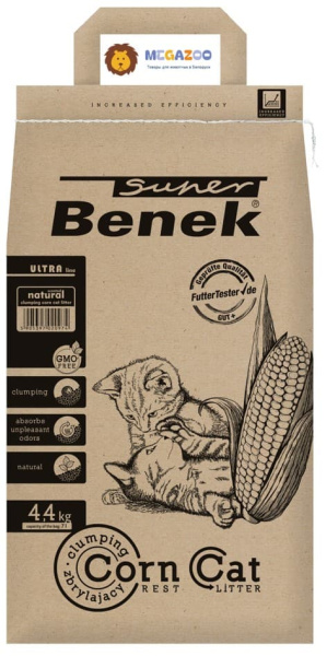Наполнитель для кошачьего туалета Super Benek Corn Cat Ultra (Натуральный)