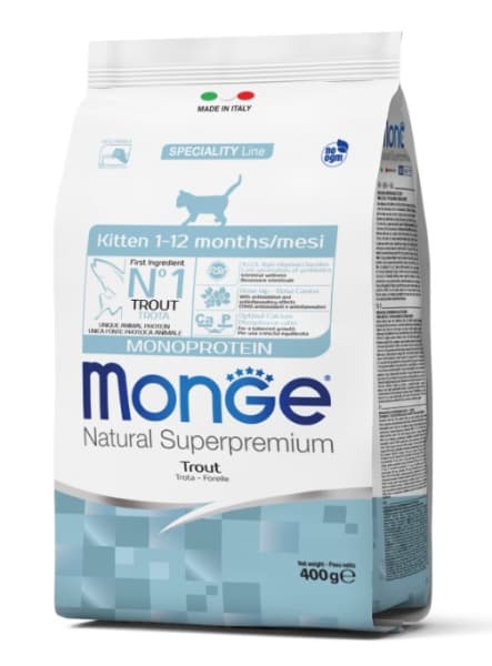 Сухой корм для котят Monge Monoprotein Kitten (форель)