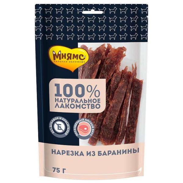Лакомство Мнямс для собак Нарезка из баранины