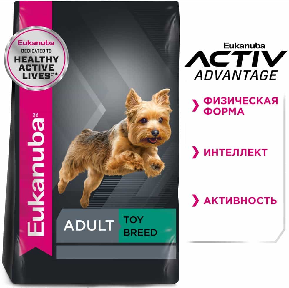 Питание для мелких собак Сухой корм для собак Eukanuba Adult Toy Breed (птица)