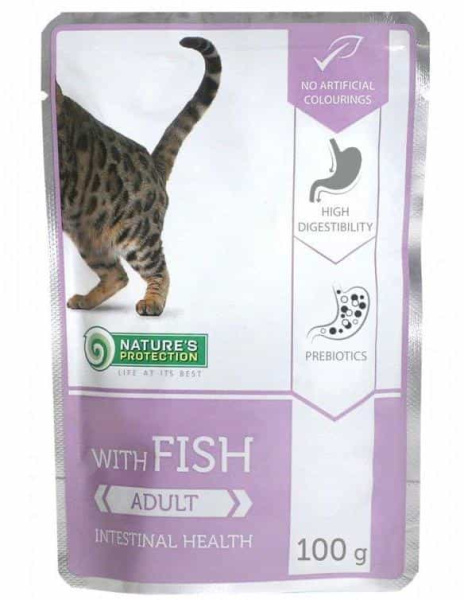Влажное Питание для кошек с чувствительным пищеварением Nature's Protection Intestinal Health с рыбой