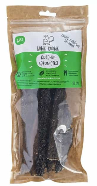 Рубец говяжий темный для собак "Бобик-Снобик" 100 гр (011004)