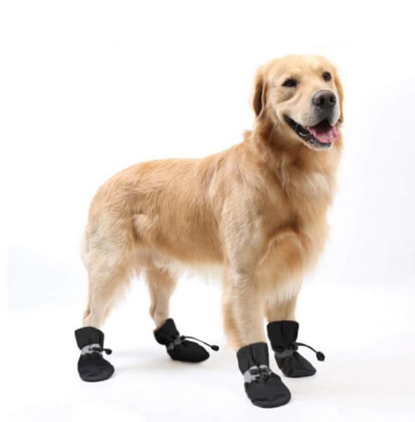 Защитные Зимние ботинки для собак (черные)