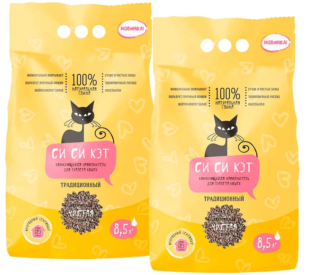 Бентонитовый наполнитель СиСиКэт Традиционный 8.5 л (4.5 кг)