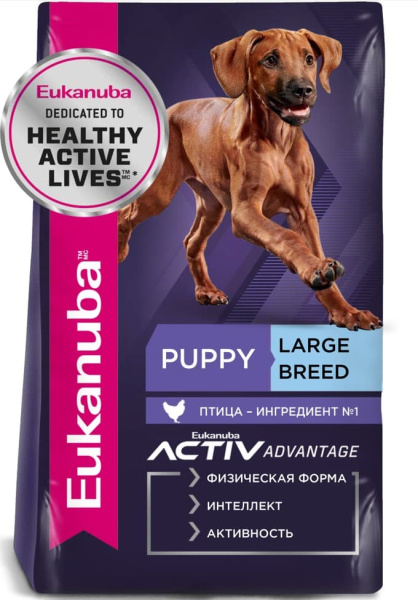 Еда для щенков Сухой корм для щенков Eukanuba Puppy Large Breed (птица)