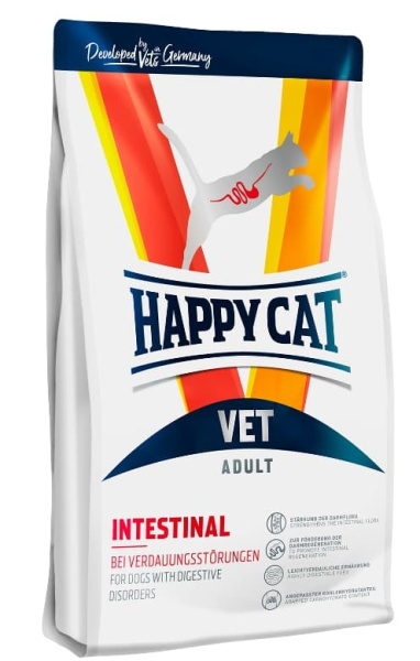 Сухой корм для кошек Happy Cat VET Intestinal Adult корм ветеринарная диета для кота при слабом пищеварении 