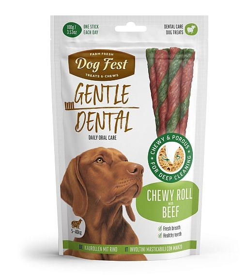 Деревенские лакомства для собак Зубочистики Чистим зубы Роллы с говядиной 100 гр